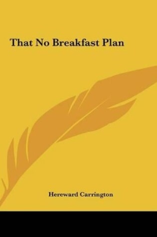 Cover of That No Breakfast Plan