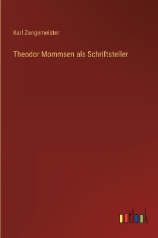 Cover of Theodor Mommsen als Schriftsteller
