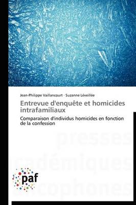 Book cover for Entrevue d'Enquete Et Homicides Intrafamiliaux