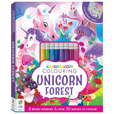 Cover of Kaleidoscope Colouring Kit Unicorn Forest