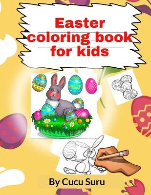 Book cover for Easter coloring book for kids