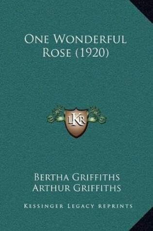 Cover of One Wonderful Rose (1920)