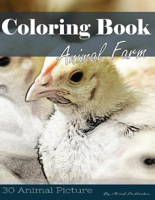 Book cover for Farm Animal 30 Pictures, Sketch Grey Scale Coloring Book for Kids Adults and Grown Ups