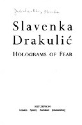 Cover of Holograms of Fear