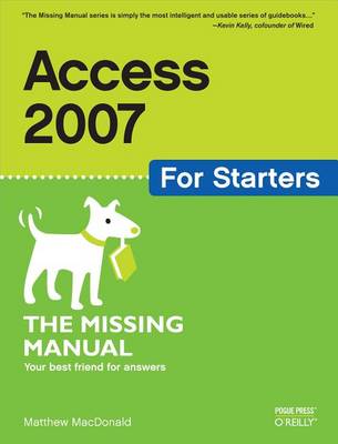 Book cover for Access 2007 for Starters: The Missing Manual