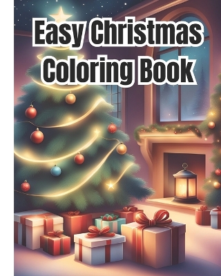 Book cover for Easy Christmas Coloring Book