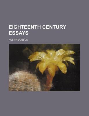 Book cover for Eighteenth Century Essays