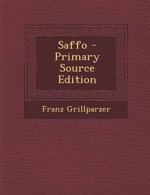 Book cover for Saffo - Primary Source Edition