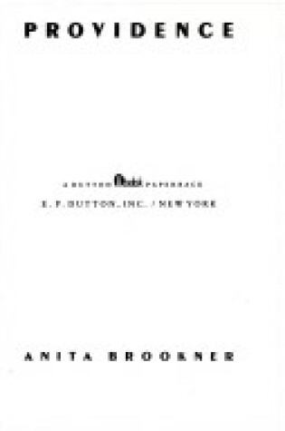 Cover of Brookner Anita : Providence (Pbk)