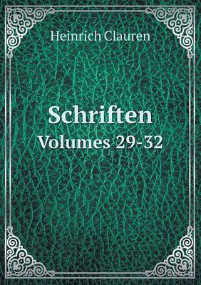 Book cover for Schriften Volumes 29-32