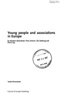 Book cover for Young people and associations in Europe