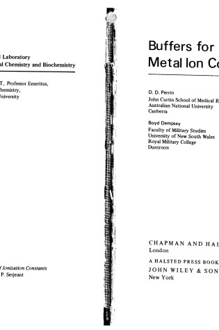 Cover of Perrin: *Buffers* for Ph & Metal Ion Con