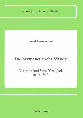 Book cover for Die Hermeneutische Wende