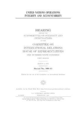 Book cover for United Nations operations