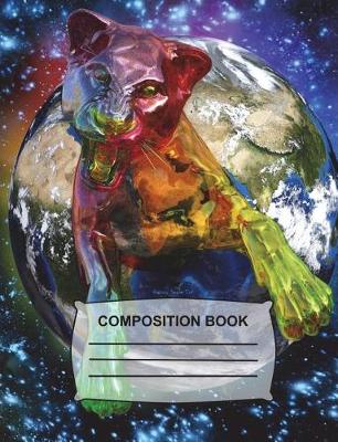 Book cover for Galaxy Space Cat Composition Book