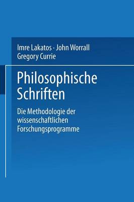 Book cover for Die Methodologie Der Wissenschaftlichen Forschungsprogramme