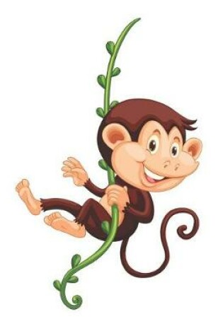 Cover of Monkey Hanging on Tree Vine Blank Lined Notebook