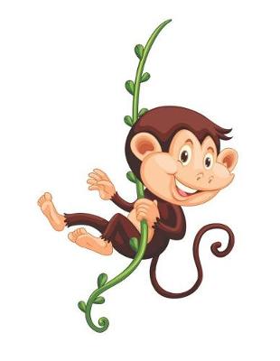 Book cover for Monkey Hanging on Tree Vine Blank Lined Notebook