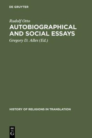 Cover of Autobiographical and Social Essays