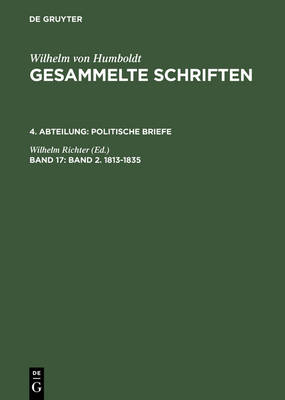 Cover of Gesammelte Schriften, Band 17, Band 2. 1813-1835