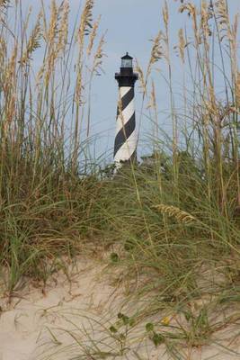 Book cover for Black and White Lighthouse and Sea Oats Journal