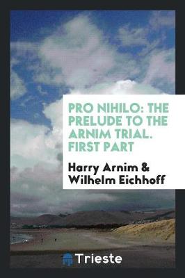 Book cover for Pro Nihilo