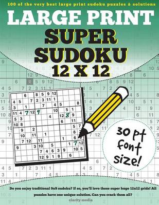 Book cover for Large Print Super Sudoku 12x12