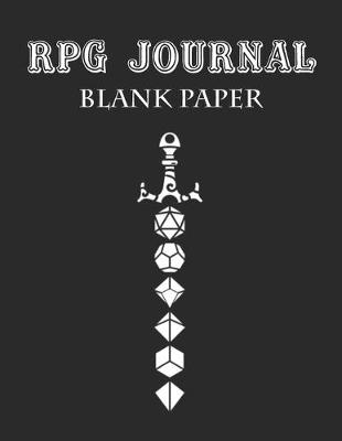 Book cover for RPG Journal For Dungeon Master Notes, BLANK UNLINED PAPER 120 pages