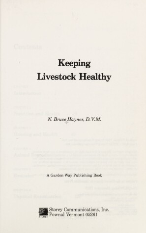 Cover of Keeping Livestock Healthy