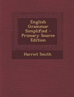 Book cover for English Grammar Simplified