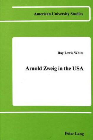 Cover of Arnold Zweig in the USA