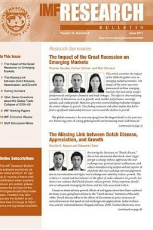 Cover of IMF Research Bulletin, June 2011