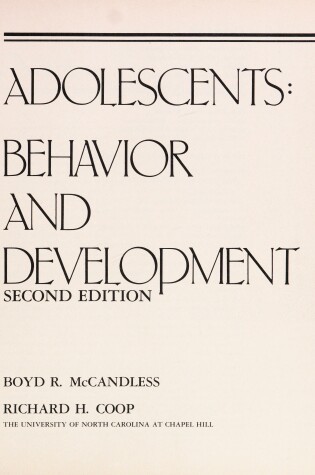 Cover of Adolescents