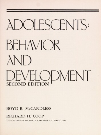 Book cover for Adolescents