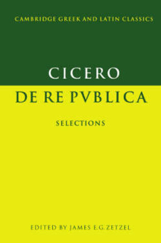 Cover of Cicero: De re publica