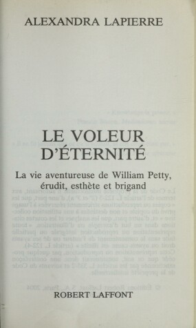 Book cover for Le voleur d'eternite