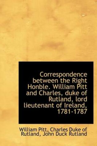 Cover of Correspondence Between the Right Honble. William Pitt and Charles, Duke of Rutland, Lord Lieutenant of Ireland, 1781-1787