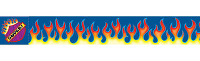 Book cover for Hot Rod Flames Borders with Corners