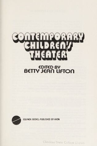 Cover of Contemporary Children's Theater