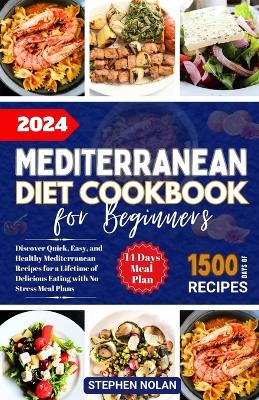 Book cover for 2024 Mediterranean Diet Cookbook for Beginners