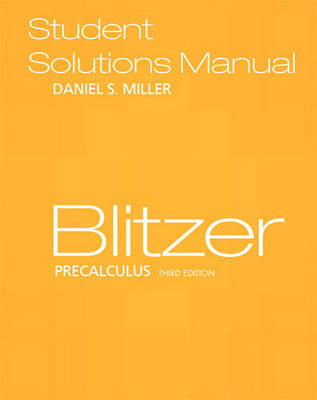 Cover of Student Solutions Manual