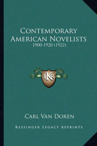 Cover of Contemporary American Novelists Contemporary American Novelists