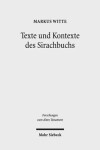 Book cover for Texte und Kontexte des Sirachbuchs