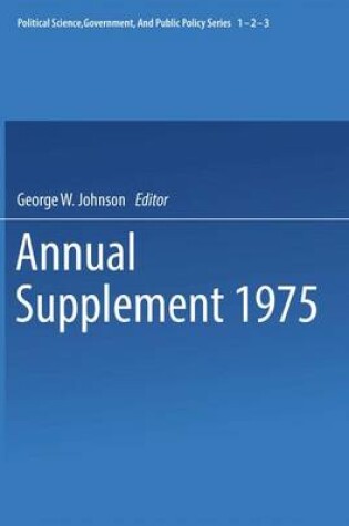 Cover of 1975 Annual Supplement