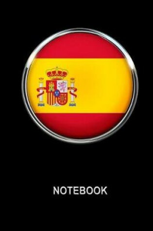 Cover of Notebook. Spain Flag Cover. Composition Notebook. College Ruled. 8.5 x 11. 120 Pages.