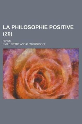 Cover of La Philosophie Positive (20); Revue