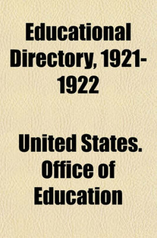 Cover of Educational Directory, 1921-1922