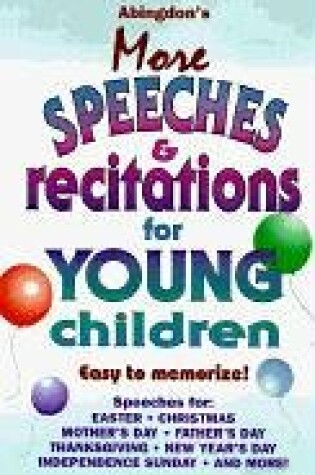 Cover of Abingdon's More Speeches and Recitations for Young Children