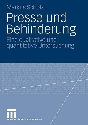 Book cover for Presse Und Behinderung