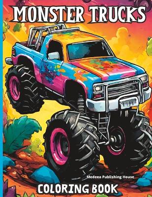 Book cover for Monster Trucks Coloring Book
